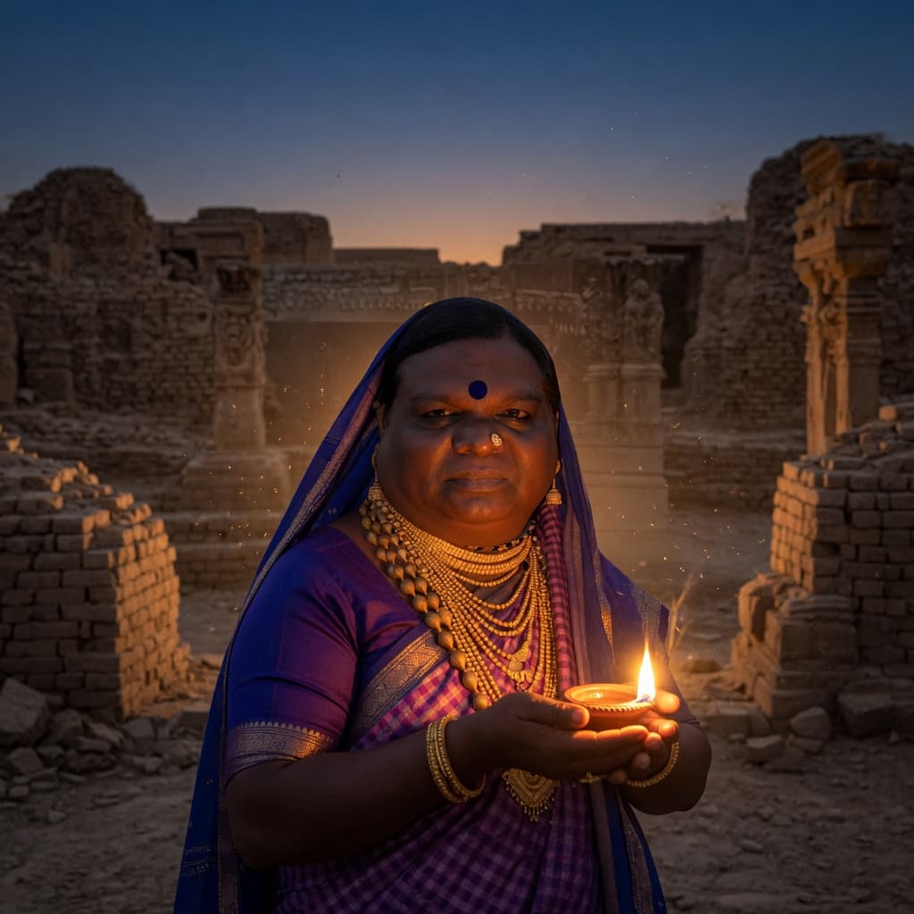 Mata at the ruins